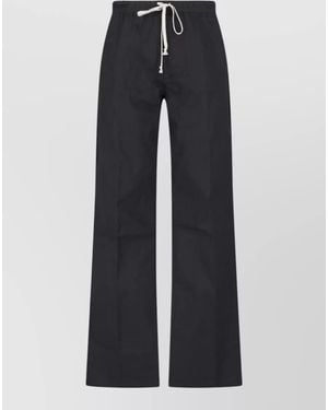 Rick Owens Straight Cut Shorts Buttoned Front Back Pocket - Blue