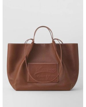 Lanvin Soft Structure Casual Tote Bag Everyday Use - Brown
