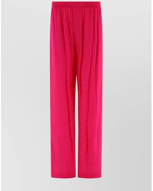 Balenciaga Bb Monogram Wide-Leg Trousers - Pink