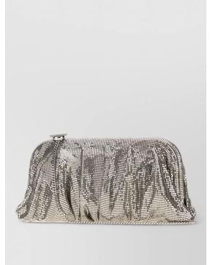 Benedetta Bruzziches Metal Knit Large Venus Clutch Bag - Grey