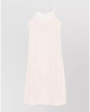 Chloé Silk Lace-Trim Spaghetti-Strap Sleeveless Nightdress - Pink