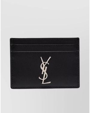 Saint Laurent Leather Card Holder - Black