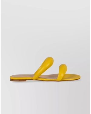 Gianvito Rossi Leather Slides - Yellow