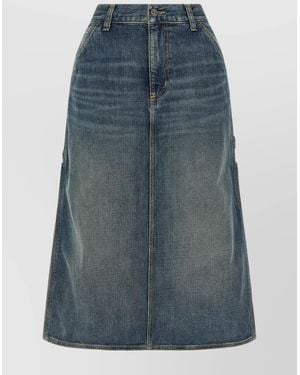 Carhartt Cotton Knee-Length A-Line Skirt - Blue