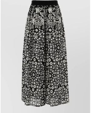 Weekend by Maxmara Palanca Cotton Skirt High Waist Midi - White