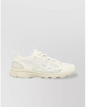 Asics Round Toe Mesh Panels Rubber Sole Sneakers - Natural