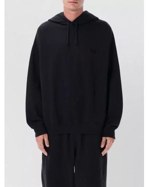Y-3 Oversized Pullover Hoodie Drawcord Hood - Blue