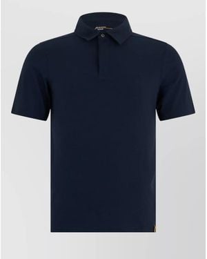 K-Way Cotton Polo Shirt Short Sleeve Design - Blue
