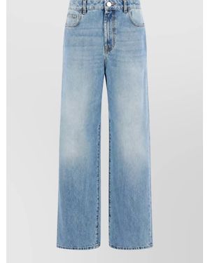 Rohe Low-Rise Wide-Leg Denim Jeans - Blue