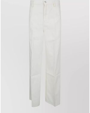 7 For All Mankind High-Rise Pleated Wide-Leg Trousers - White