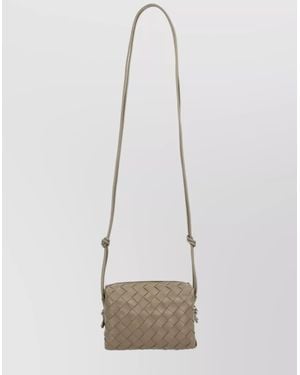 Bottega Veneta Mini Crossbody Bag Knot Detail - Natural