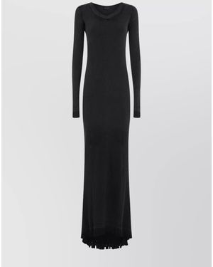 Balenciaga Cotton Maxi Dress - Black