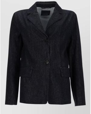 Max Mara Single-Breasted Suit Jacket - Blue