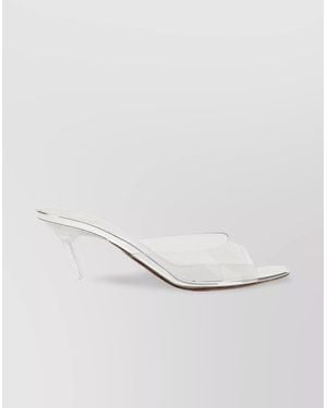 AMINA MUADDI Glass Innovation Pumps Transparent Strap - White