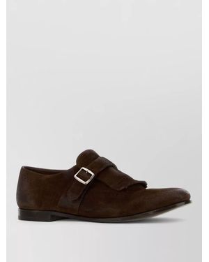 Church's Suede Leather Buckle Monk Shoes - Brown