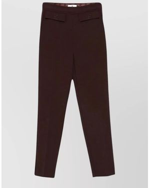 Elisabetta Franchi Slim-Fit Pants - Brown