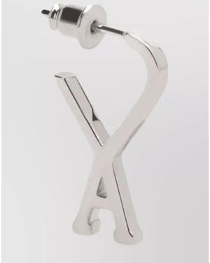 Ami Paris Logo Hoop Earrings - White