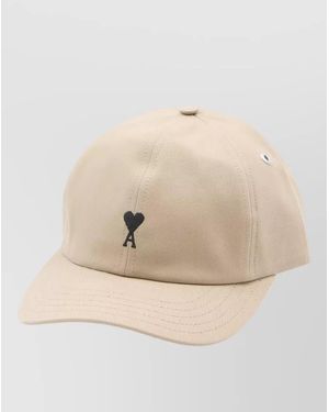 Ami Paris Cotton Baseball Cap - Natural