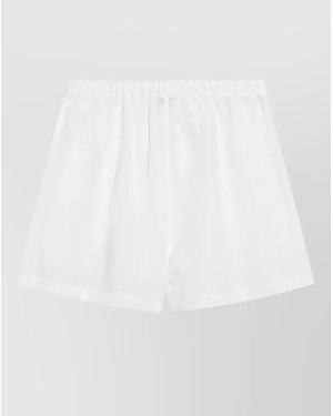 Prada Logo Waistband Lounge Underwear Elastic Shorts - White