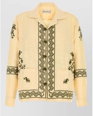 BAZISZT Cotton Shirt Jacket - Natural