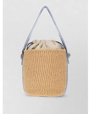 Chloé Fairtrade Material Woody Small Bucket Bag - Natural
