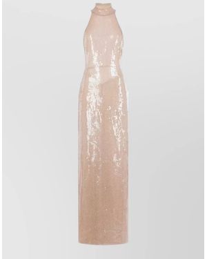 Raquel Diniz Chantal Dress Sequin Fitted Open Back Sleeveless - White