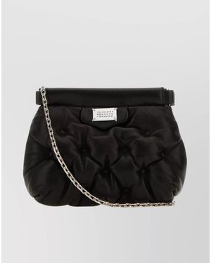 Maison Margiela Nappa Leather Quilted Shoulder Bag - Black