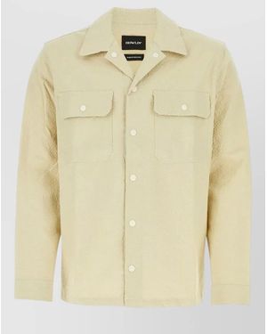 Howlin' Stretch Cotton Shirt Chest Pockets Collar - Natural