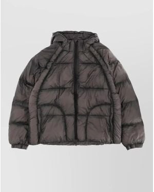 Represent Down Boxy-Fit Padded Coat - Grey