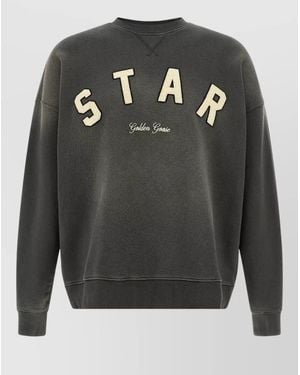 Golden Goose Star Motif Crew Neck Sweatshirt - Grey