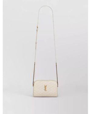 Saint Laurent Gaby Shoulder Bag Quilted Pouch Chain - White