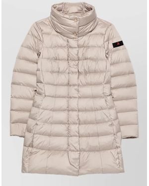 Peuterey Quilted High-Neck Down Jacket - Natural