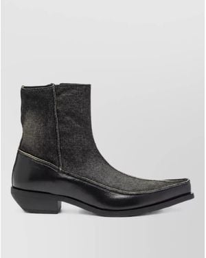 DIESEL Leather Ankle Boots - Black