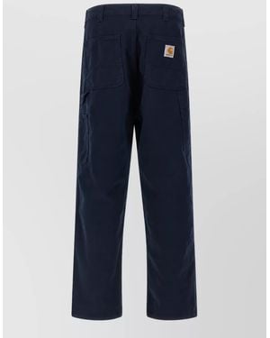 Carhartt Denim Wide-Leg Straight-Leg Pants - Blue