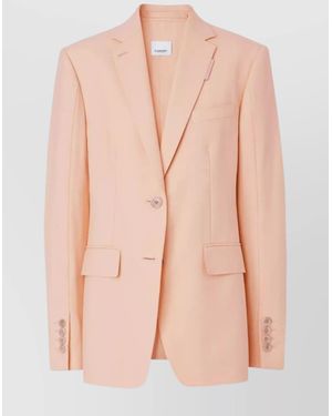 Burberry "Loulou" Jacket Chest Pocket - Pink