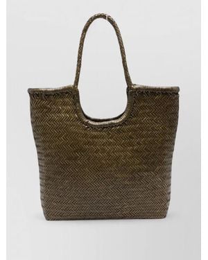 Dragon Diffusion Large Woven Beach Tote Bag Shopper - Natural