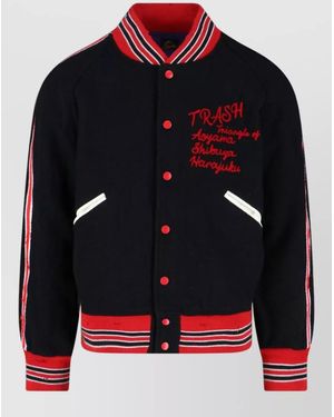 Needles Relaxed Fit Jacket Contrast Trim - Blue