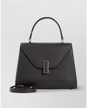 Valextra Top Handle Structured Tote Bag - Black