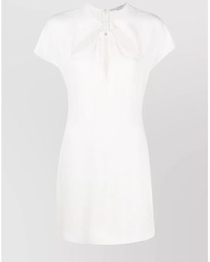 Stella McCartney Sleeve Keyhole Mini Dress - White