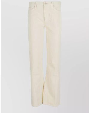 7 For All Mankind Dojo Tailorless Trousers Belt Loops Pockets - White