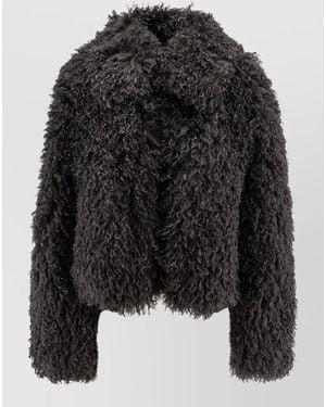 Stand Studio Faux Fur Coat - Black