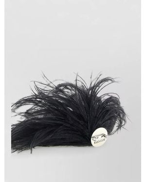 Gianluca Capannolo Hair Pin Featuring Feather Detail Hardware - Grey