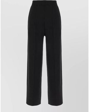 Lanvin Tailored Pants Button Detail Back Pocket - Black