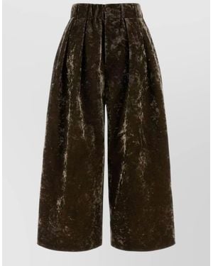 Uma Wang Velvet Wide-Leg Pants - Multicolor