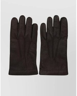 Restelli Leather Gloves - Black