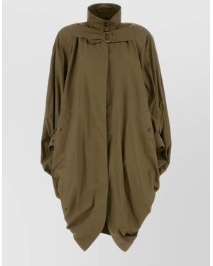 Chloé Cotton Oversized Coat - Green