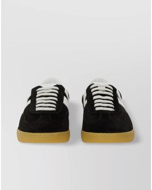 MSGM Suede Leather Retro Low-Top Trainers - Black