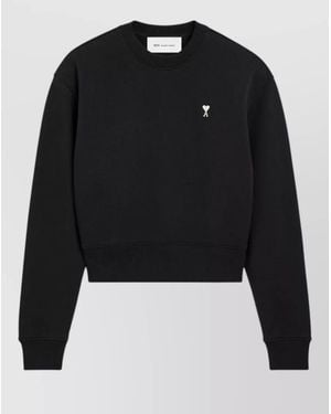 Ami Paris Cotton Sweatshirt - Black