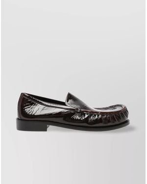 Dries Van Noten Shiny Round Toe Loafers - Black