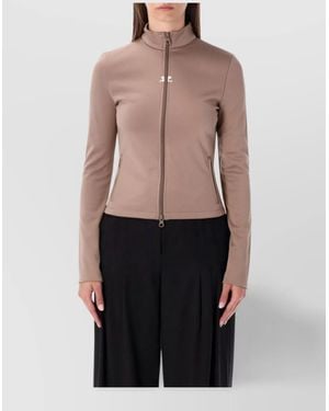 Courreges Slim-Fit High-Neck Jacket - Multicolour